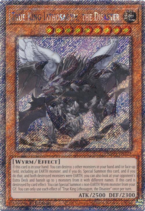 True King Lithosagym, the Disaster [RA04-EN275] Platinum Secret Rare | Good Games Morley