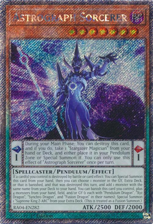 Astrograph Sorcerer [RA04-EN282] Platinum Secret Rare | Good Games Morley