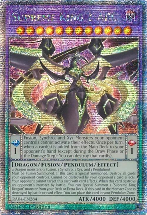 Supreme King Z-ARC [RA04-EN284] Quarter Century Secret Rare | Good Games Morley