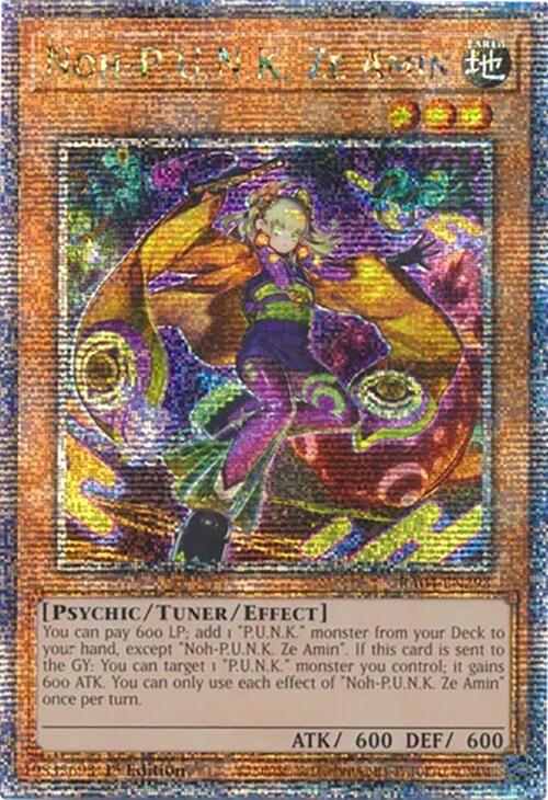 Noh-P.U.N.K. Ze Amin [RA04-EN293] Quarter Century Secret Rare | Good Games Morley