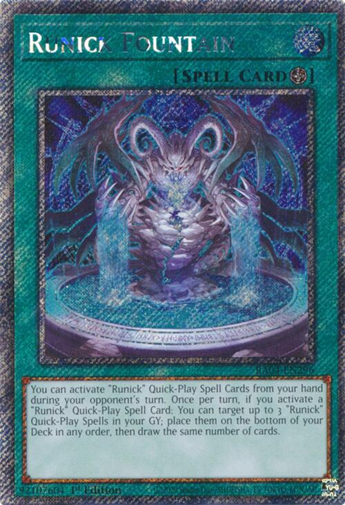 Runick Fountain [RA04-EN296] Platinum Secret Rare | Good Games Morley