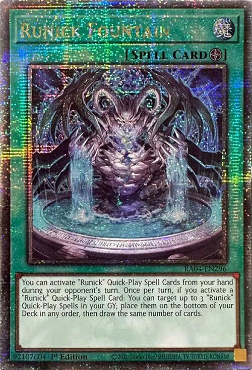 Runick Fountain [RA04-EN296] Quarter Century Secret Rare | Good Games Morley
