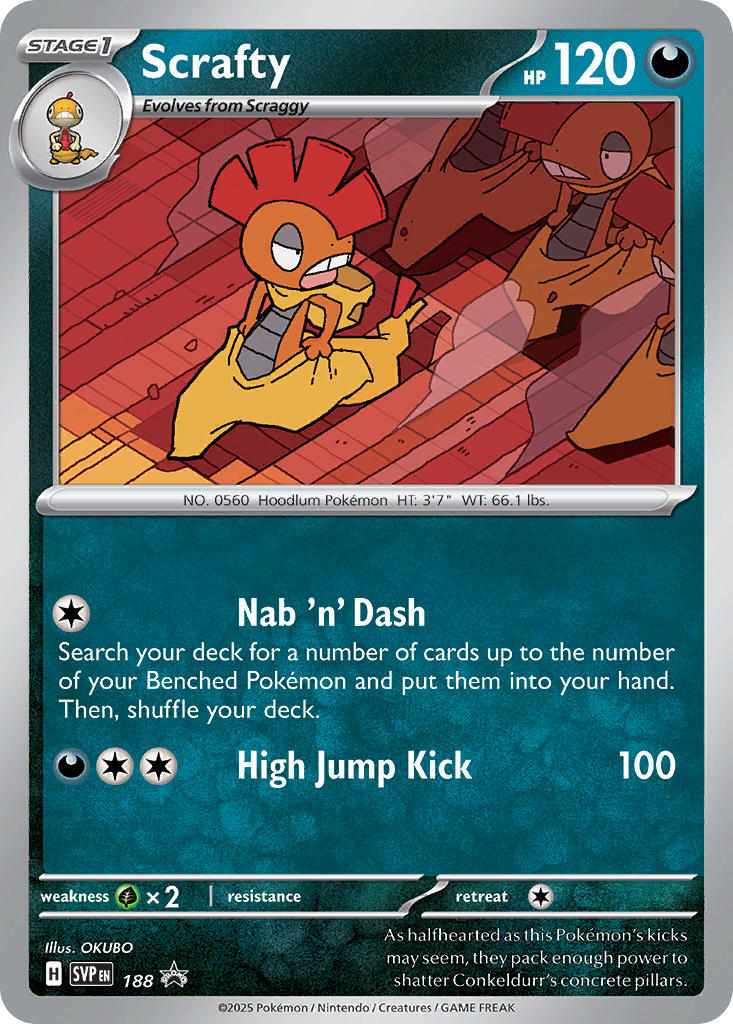 Scrafty (188) [Scarlet & Violet: Black Star Promos] | Good Games Morley