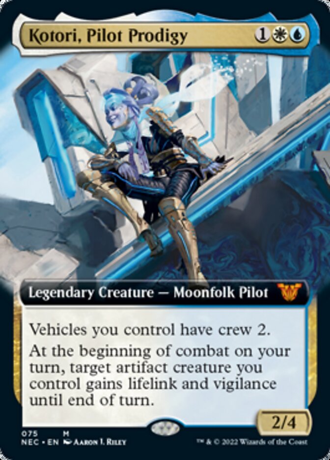 Kotori, Pilot Prodigy (Extended Art) [Kamigawa: Neon Dynasty Commander] | Good Games Morley