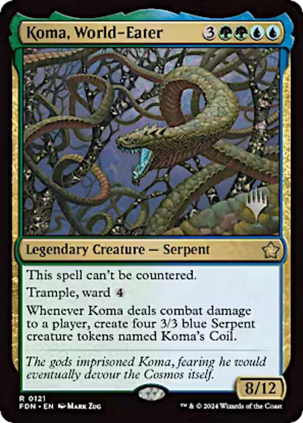 Koma, World-Eater (Promo Pack) [Aetherdrift Promos] | Good Games Morley