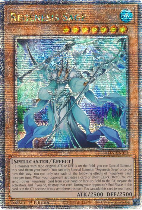 Regenesis Sage [ALIN-EN014] Quarter Century Secret Rare | Good Games Morley