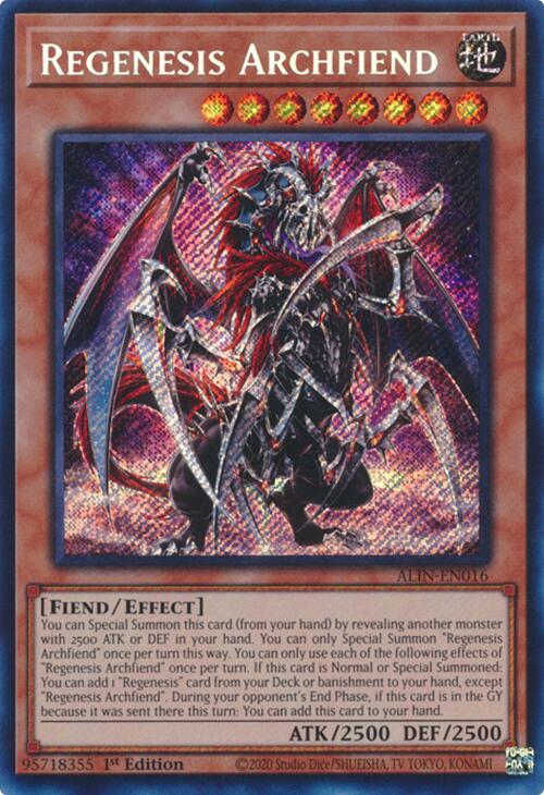 Regenesis Archfiend [ALIN-EN016] Secret Rare | Good Games Morley