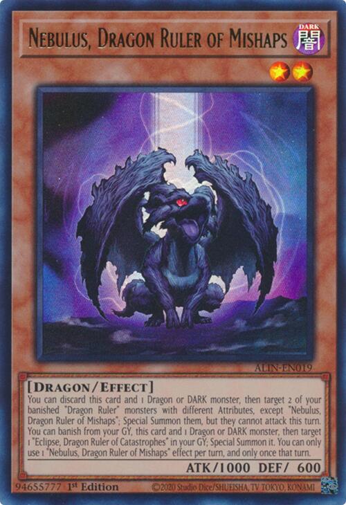 Nebulus, Dragon Ruler of Mishaps [ALIN-EN019] Ultra Rare | Good Games Morley