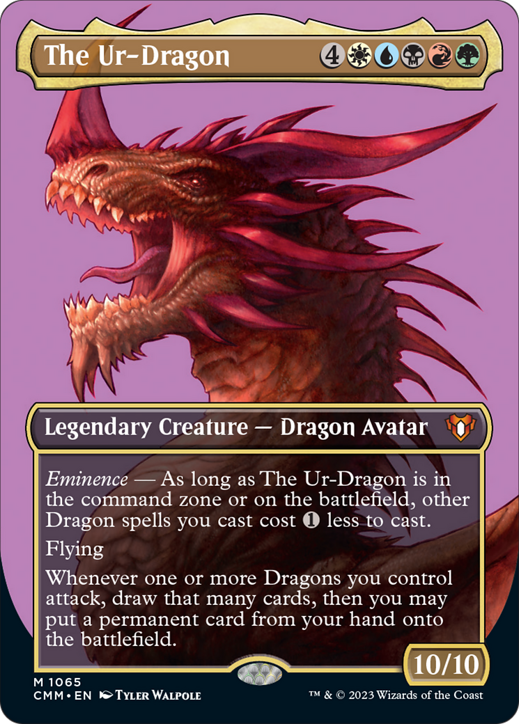 The Ur-Dragon (Borderless Textured Foil Frame Break) [Commander Masters] | Good Games Morley