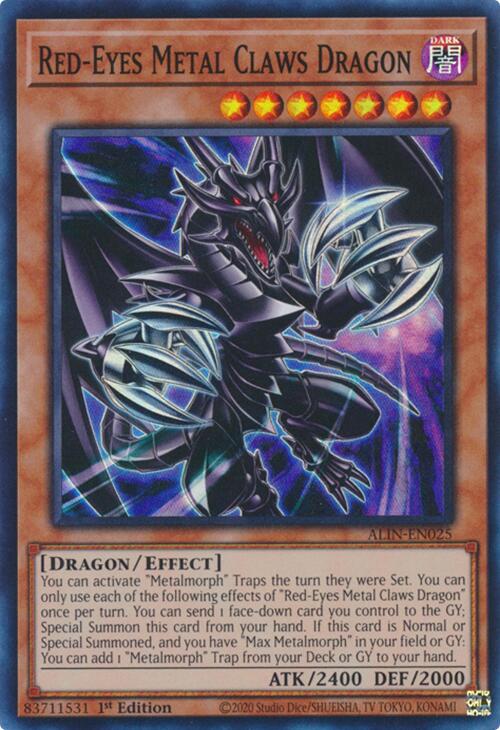 Red-Eyes Metal Claws Dragon [ALIN-EN025] Super Rare | Good Games Morley