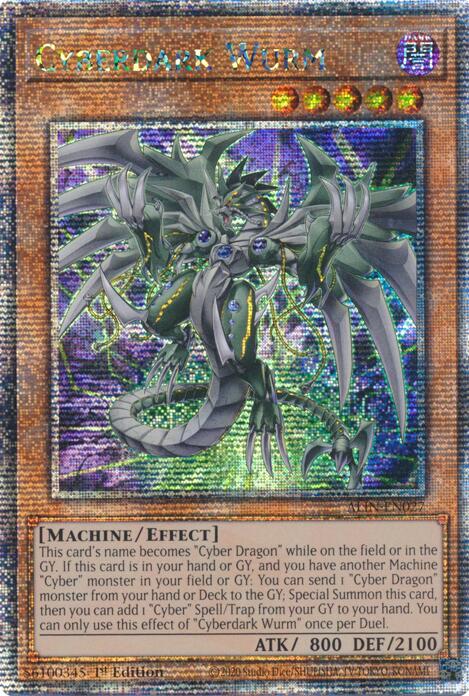 Cyberdark Wurm [ALIN-EN027] Quarter Century Secret Rare | Good Games Morley