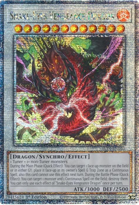 Snake-Eyes Vengeance Dragon [ALIN-EN040] Quarter Century Secret Rare | Good Games Morley