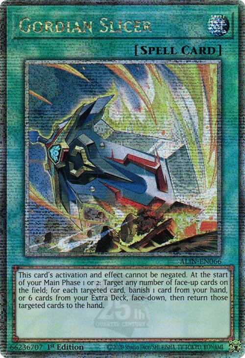 Gordian Slicer [ALIN-EN066] Quarter Century Secret Rare | Good Games Morley