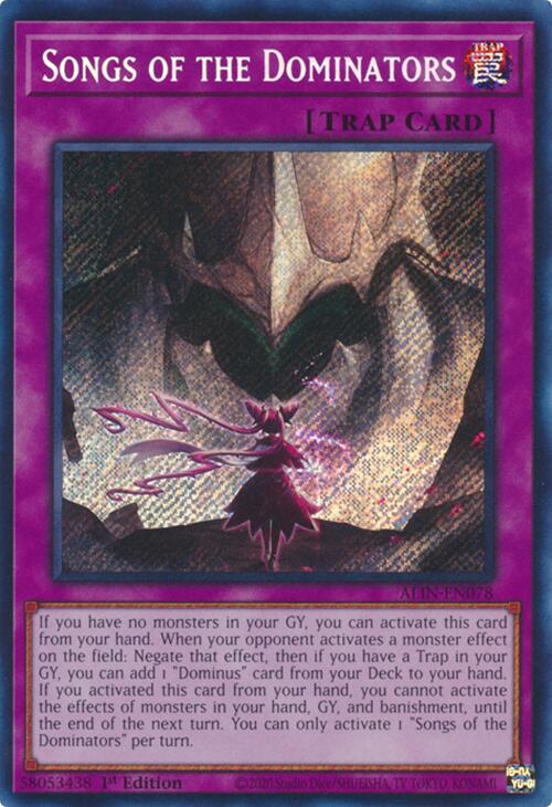 Songs of the Dominators [ALIN-EN078] Secret Rare | Good Games Morley