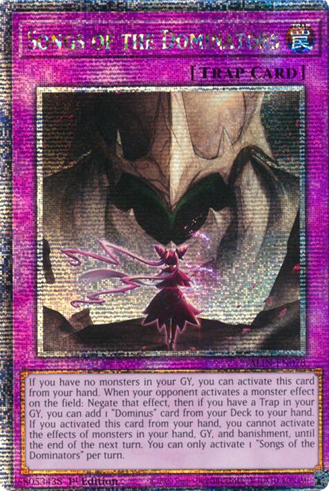 Songs of the Dominators [ALIN-EN078] Quarter Century Secret Rare | Good Games Morley