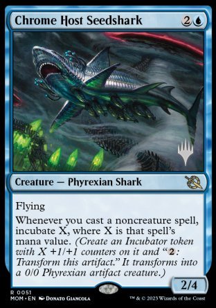 Chrome Host Seedshark (Promo Pack) [March of the Machine Promos] | Good Games Morley