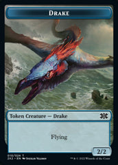 Drake // Phyrexian Golem Double-Sided Token [Double Masters 2022 Tokens] | Good Games Morley