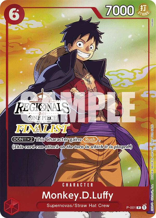 Monkey.D.Luffy (Offline Regional 2024 Vol.2 Finalist) P-001 (One Piece Promotion Cards)  - Foil | Good Games Morley