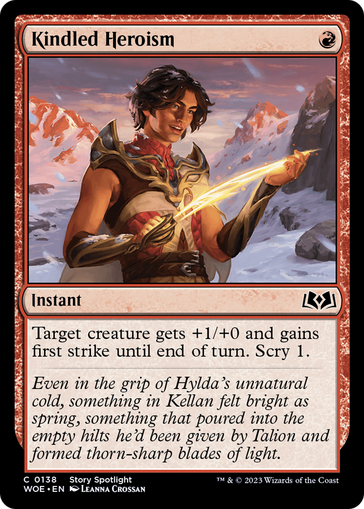 Kindled Heroism [Wilds of Eldraine] | Good Games Morley