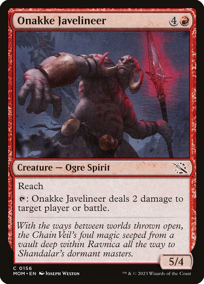 Onakke Javelineer 156/291 (March of the Machine)  | Good Games Morley