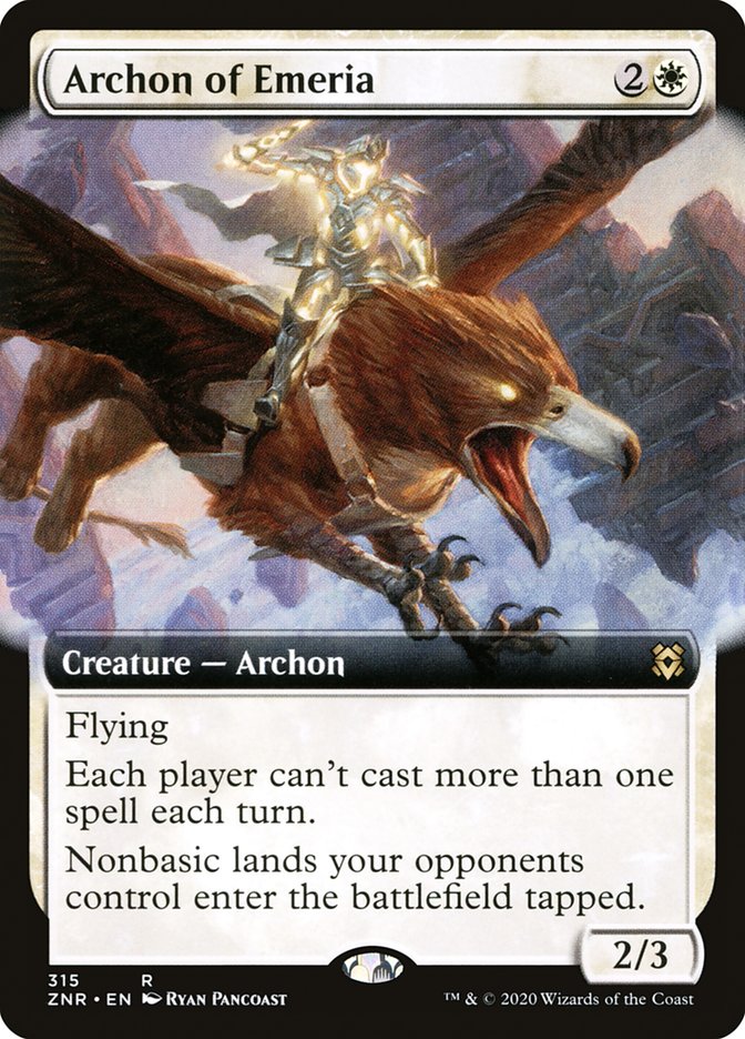 Archon of Emeria (Extended Art) [Zendikar Rising] | Good Games Morley