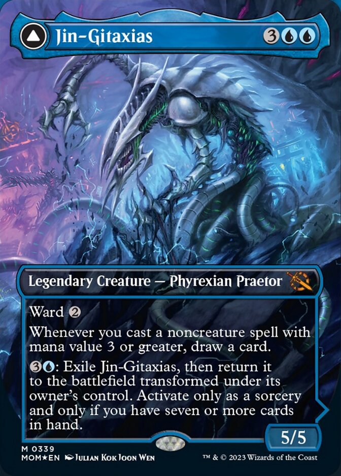Jin-Gitaxias // The Great Synthesis (Borderless Alternate Art) [March of the Machine] | Good Games Morley