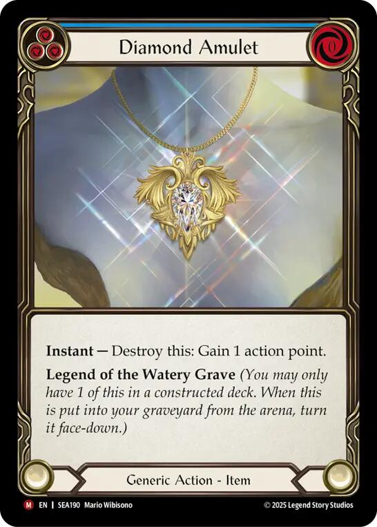 Diamond Amulet (Rainbow Foil) [SEA190] (High Seas)  Rainbow Foil | Good Games Morley