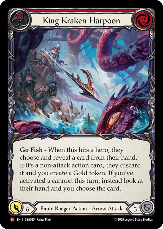 King Kraken Harpoon (Rainbow Foil) [SEA085] (High Seas)  Rainbow Foil | Good Games Morley