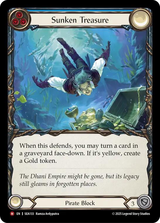 Sunken Treasure (Rainbow Foil) [SEA133] (High Seas)  Rainbow Foil | Good Games Morley