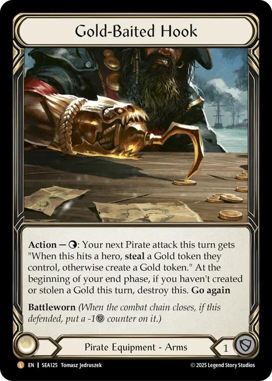 Gold-Baited Hook (Rainbow Foil) [SEA125] (High Seas)  Rainbow Foil | Good Games Morley