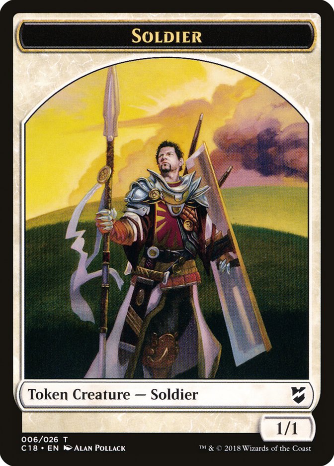 Cat // Soldier Double-Sided Token [Commander 2018 Tokens] | Good Games Morley