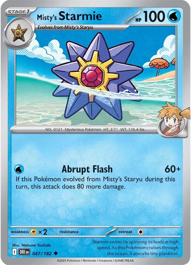 Misty's Starmie (047/182) [Scarlet & Violet: Destined Rivals] | Good Games Morley