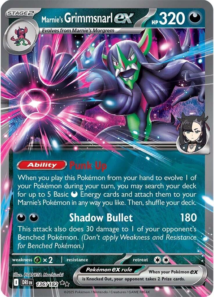 Marnie's Grimmsnarl ex (136/182) [Scarlet & Violet: Destined Rivals] | Good Games Morley