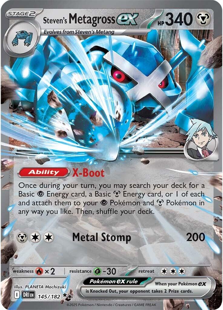 Steven's Metagross ex (145/182) [Scarlet & Violet: Destined Rivals] | Good Games Morley