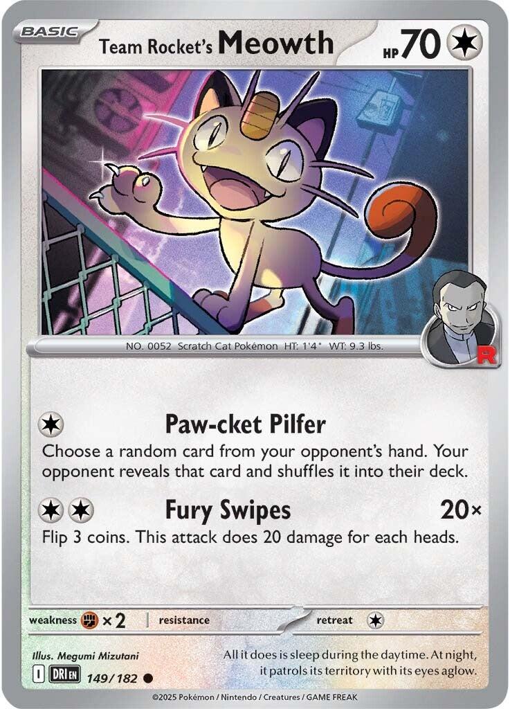 Team Rocket's Meowth (149/182) [Scarlet & Violet: Destined Rivals] | Good Games Morley