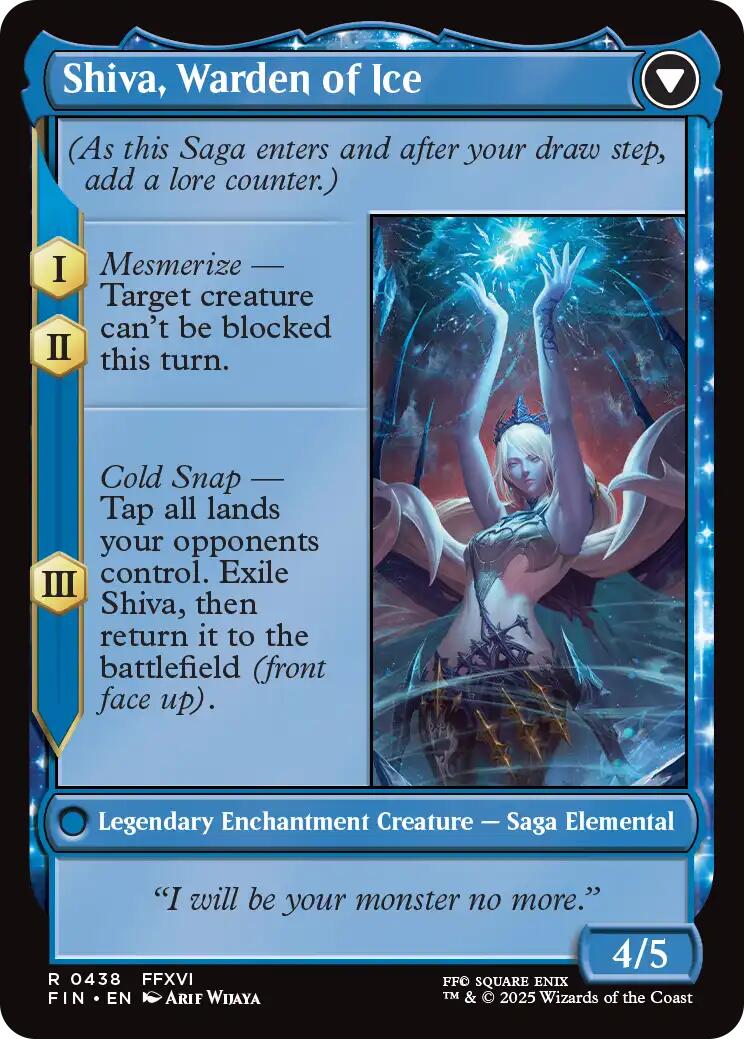 Jill, Shiva's Dominant // Shiva, Warden of Ice (Extended Art) [FINAL FANTASY] | Good Games Morley