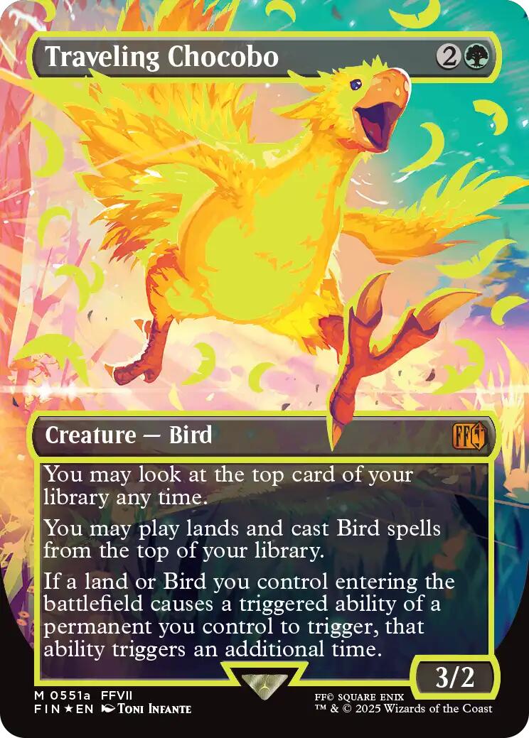 Traveling Chocobo (Borderless) (Neon Ink Yellow) [FINAL FANTASY] | Good Games Morley