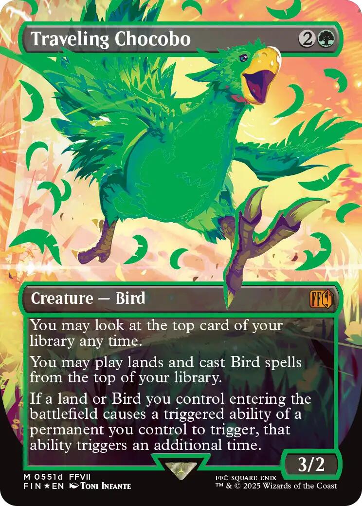 Traveling Chocobo (Borderless) (Neon Ink Green) [FINAL FANTASY] | Good Games Morley