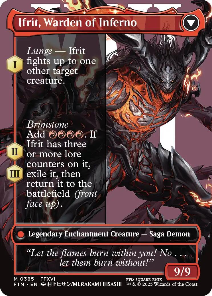 Clive, Ifrit's Dominant // Ifrit, Warden of Inferno (Borderless) (0385) [FINAL FANTASY] | Good Games Morley