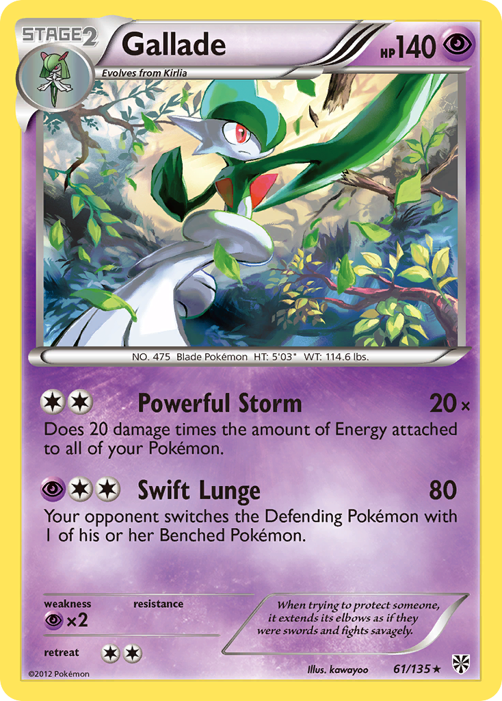 Gallade (61/135) [Black & White: Plasma Storm] | Good Games Morley