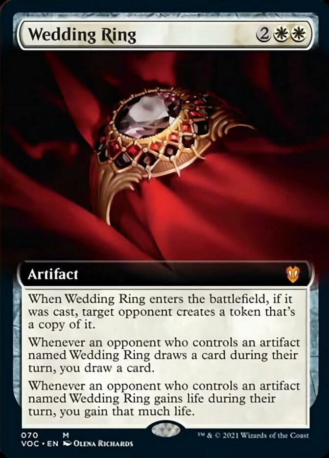 Wedding Ring (Extended Art) [Innistrad: Crimson Vow Commander] | Good Games Morley