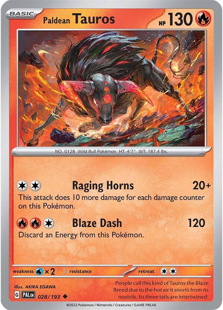 Paldean Tauros (028/193) [Scarlet & Violet: Paldea Evolved] | Good Games Morley