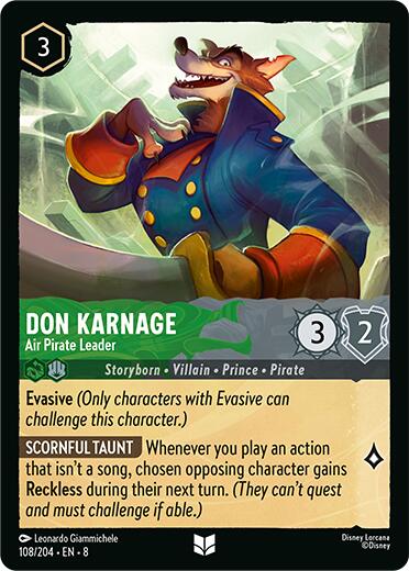 Don Karnage - Air Pirate Leader (108/204) [Reign of Jafar] | Good Games Morley