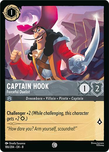 Captain Hook - Forceful Duelist (186/204) [Reign of Jafar] | Good Games Morley