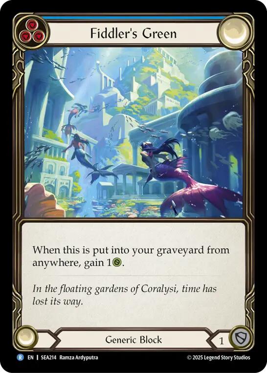 Fiddler's Green (Blue) [SEA214] (High Seas)  Rainbow Foil | Good Games Morley