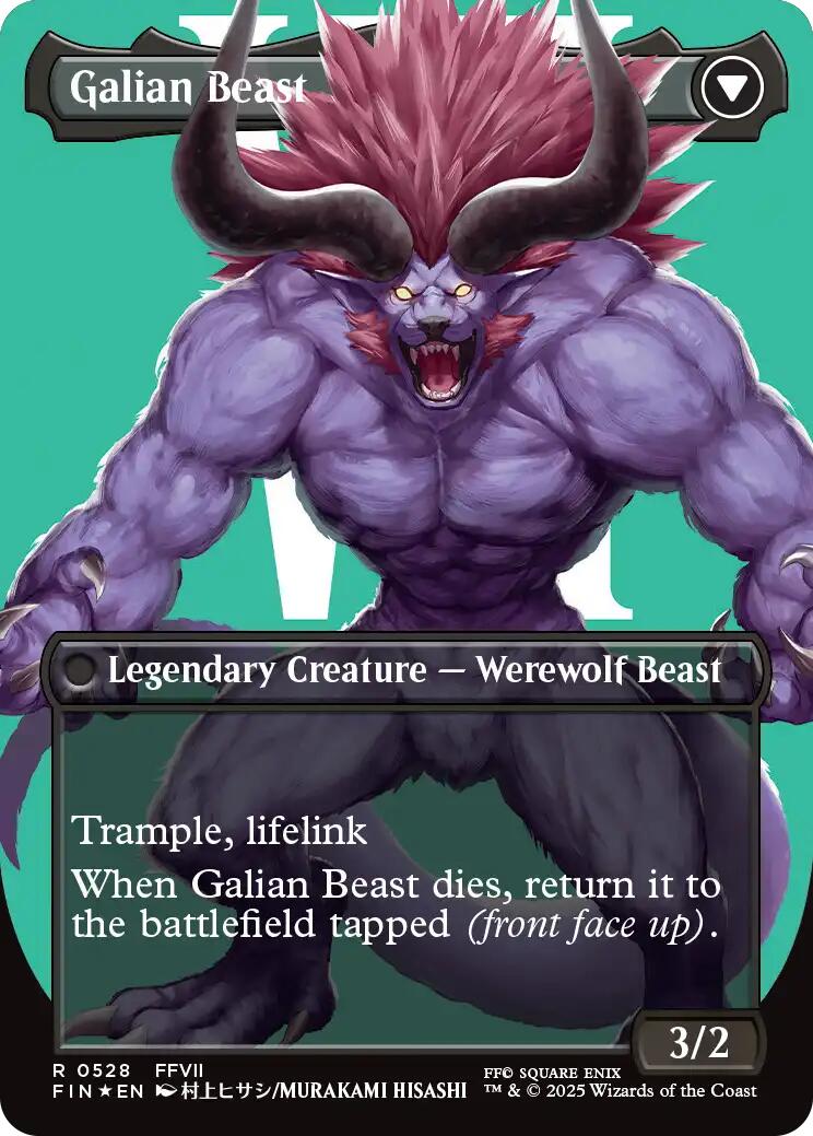 Vincent Valentine // Galian Beast (Borderless) (Surge Foil) [FINAL FANTASY] | Good Games Morley
