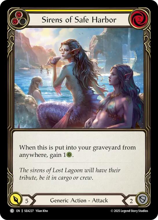 Sirens of Safe Harbor (Yellow) [SEA227] (High Seas)  Rainbow Foil | Good Games Morley