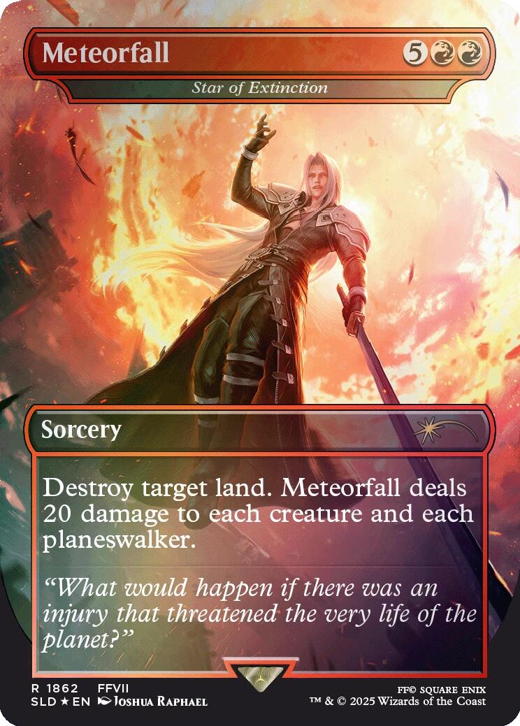 Meteorfall - Star of Extinction (Rainbow Foil) [Secret Lair Drop Series] | Good Games Morley