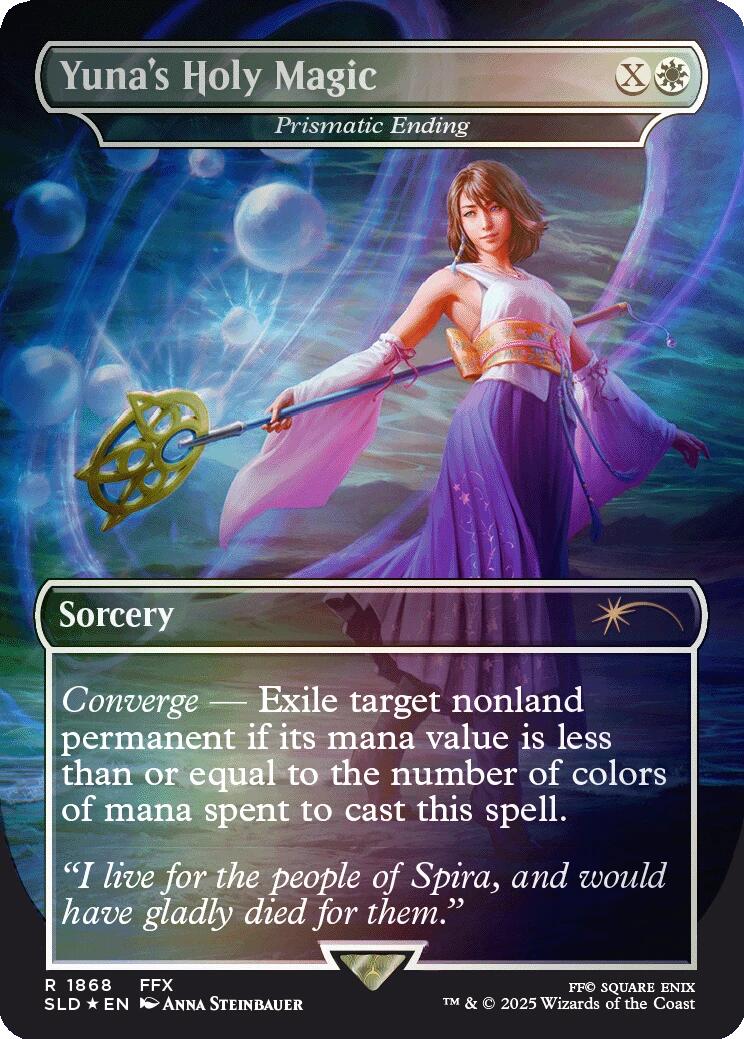 Yuna's Holy Magic - Prismatic Ending (Rainbow Foil) [Secret Lair Drop Series] | Good Games Morley