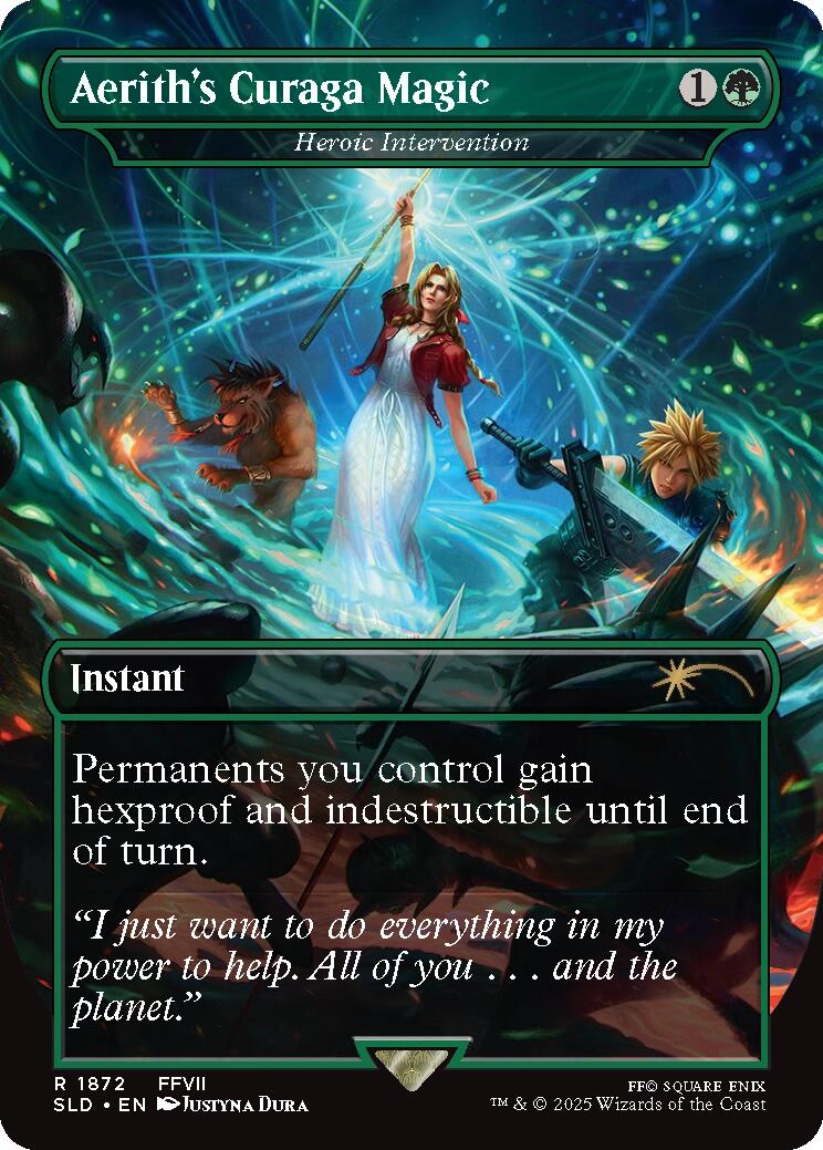 Aerith's Curaga Magic - Heroic Intervention [Secret Lair Drop Series] | Good Games Morley